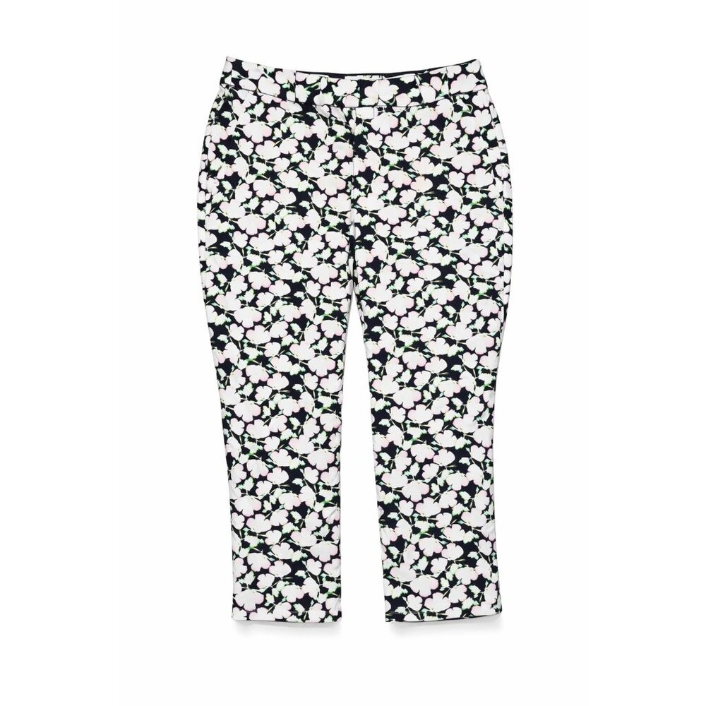 Banana Republic Avery Floral Ankle Pants Women Size 14 Mid Rise Stretch - Picture 16 of 16